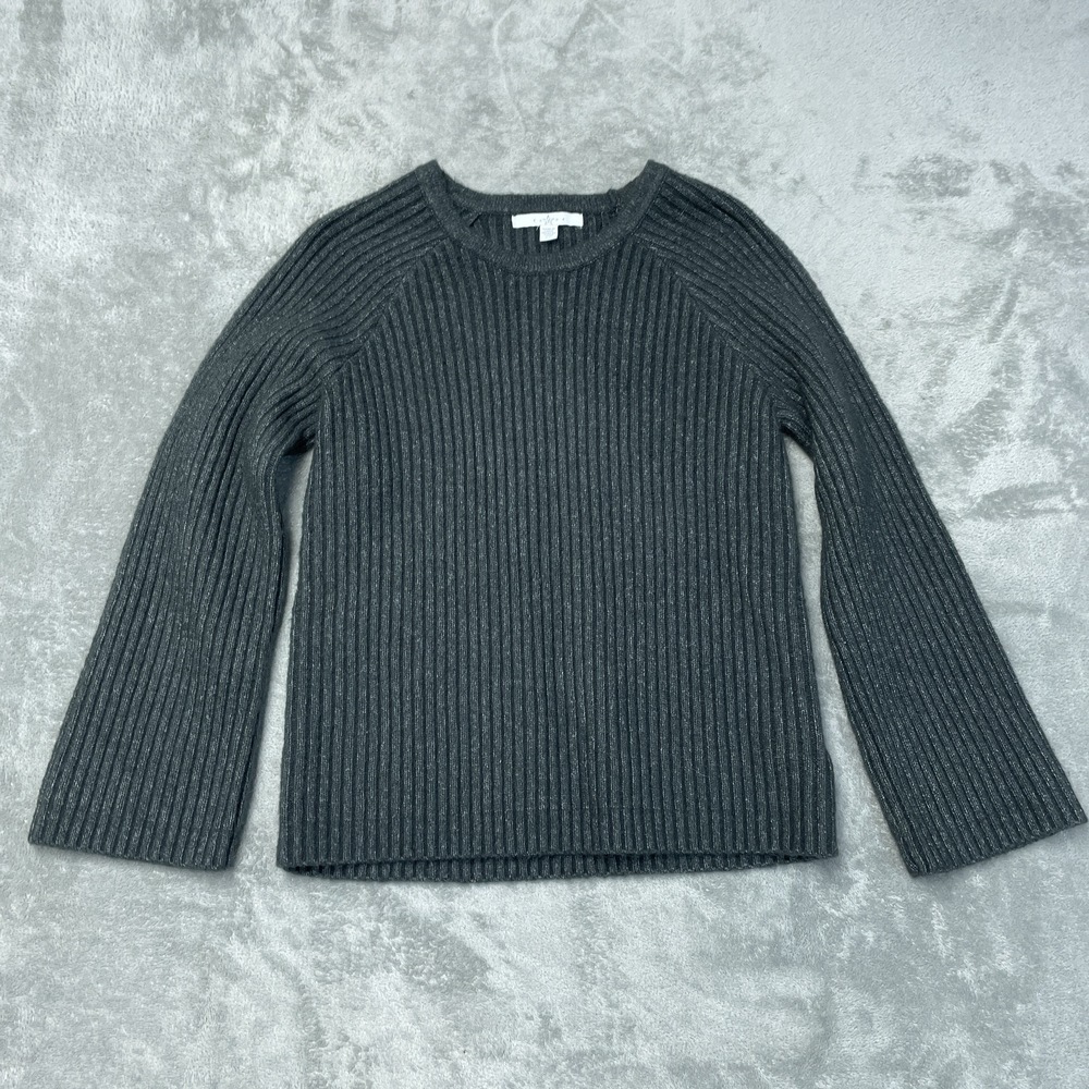 Fever Women's L Pullover Sweater Gray Acrylic Blend H0629